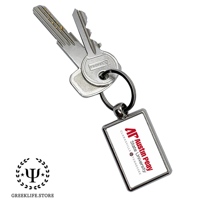 Austin Peay State University Keychain Rectangular