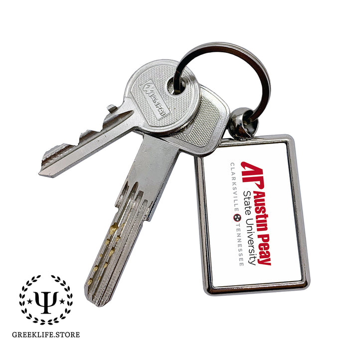 Austin Peay State University Keychain Rectangular