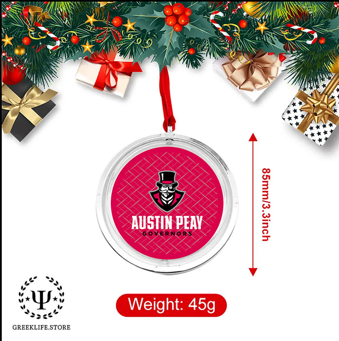 Austin Peay State University Christmas Reversible Flat Round Ornament