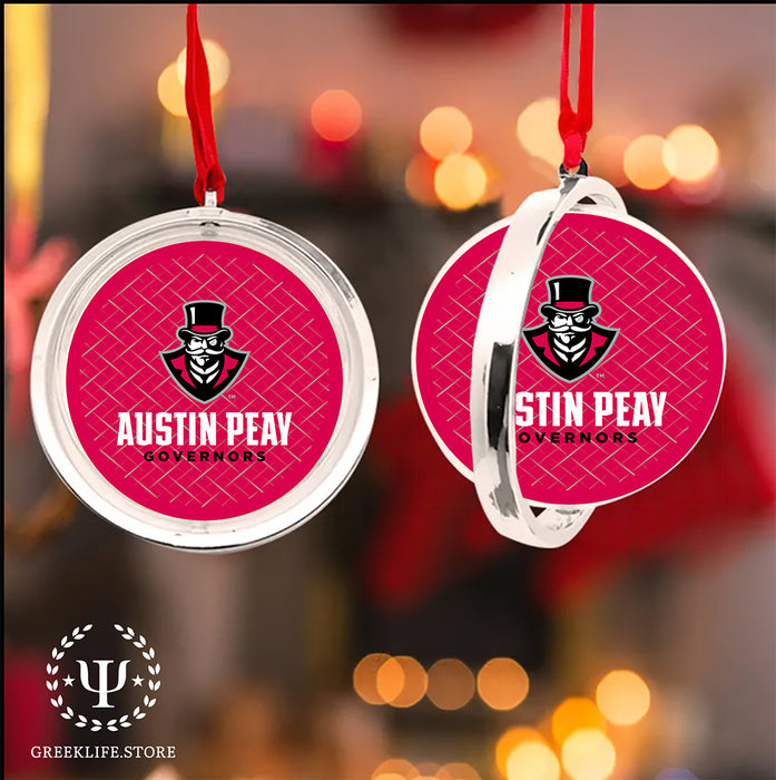 Austin Peay State University Christmas Reversible Flat Round Ornament