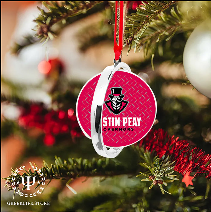 Austin Peay State University Christmas Reversible Flat Round Ornament
