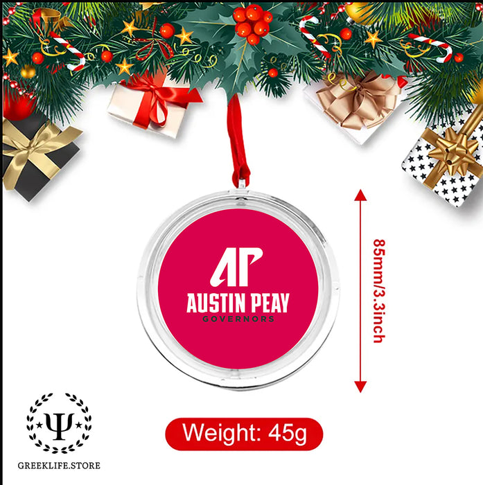 Austin Peay State University Christmas Reversible Flat Round Ornament