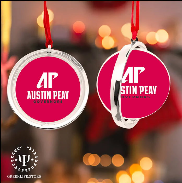 Austin Peay State University Christmas Reversible Flat Round Ornament