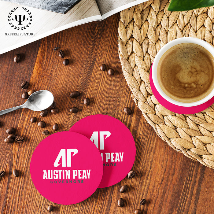 Austin Peay State University Beverage coaster round (Set of 4)