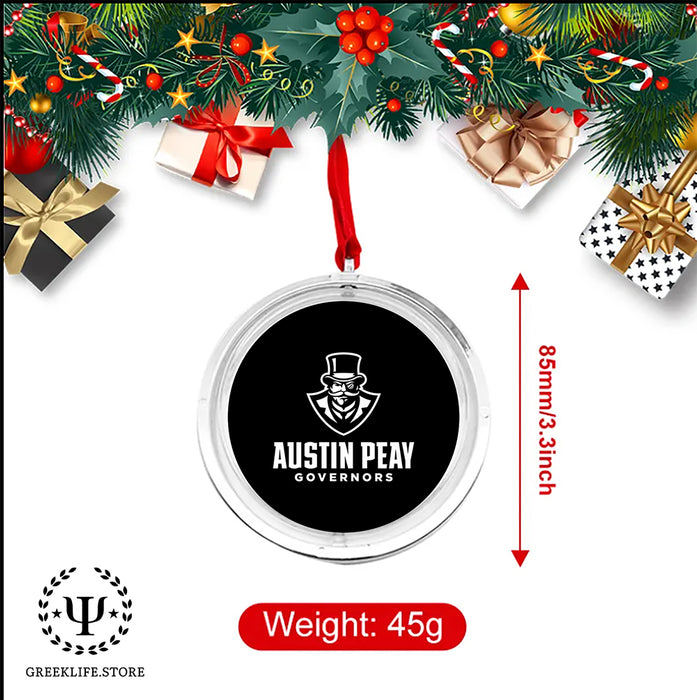 Austin Peay State University Christmas Reversible Flat Round Ornament