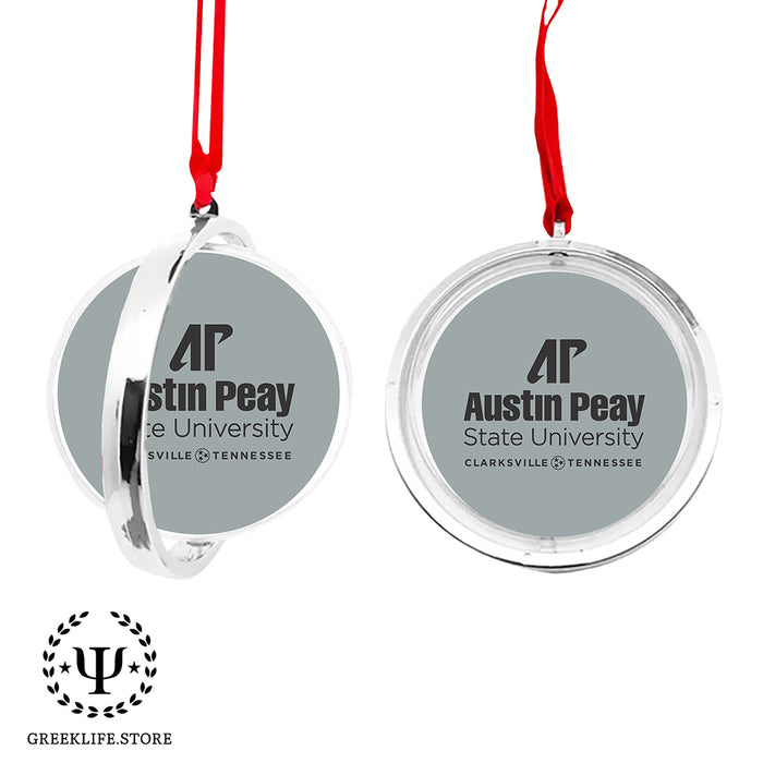 Austin Peay State University Christmas Reversible Flat Round Ornament