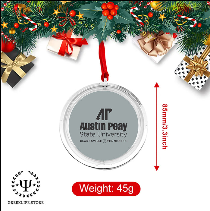 Austin Peay State University Christmas Reversible Flat Round Ornament
