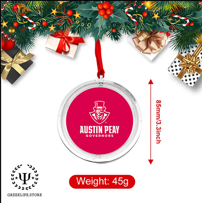 Austin Peay State University Christmas Reversible Flat Round Ornament