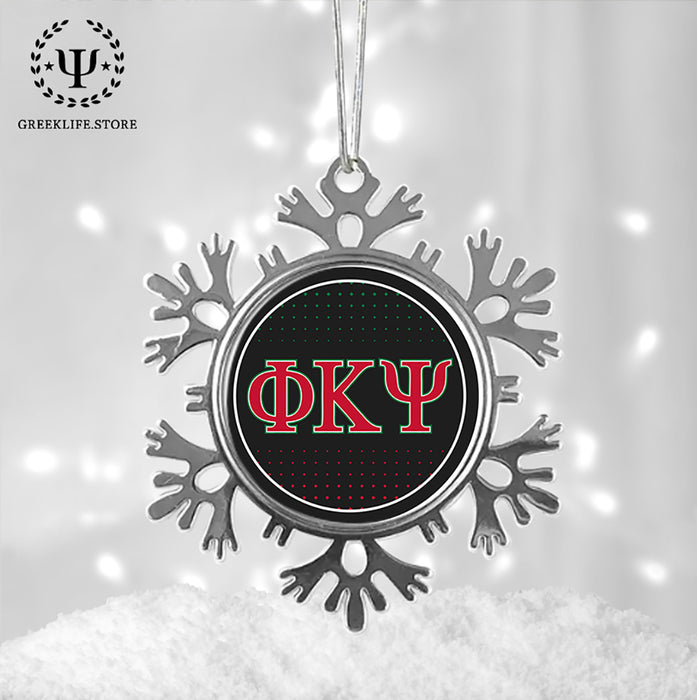 Phi Kappa Psi Christmas Ornament - Snowflake Metal
