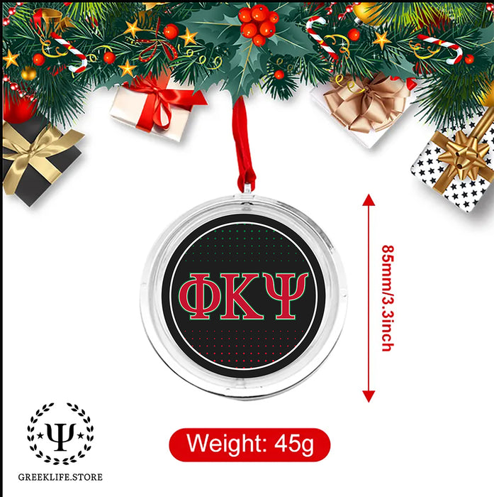 Phi Kappa Psi Christmas Reversible Flat Round Ornament