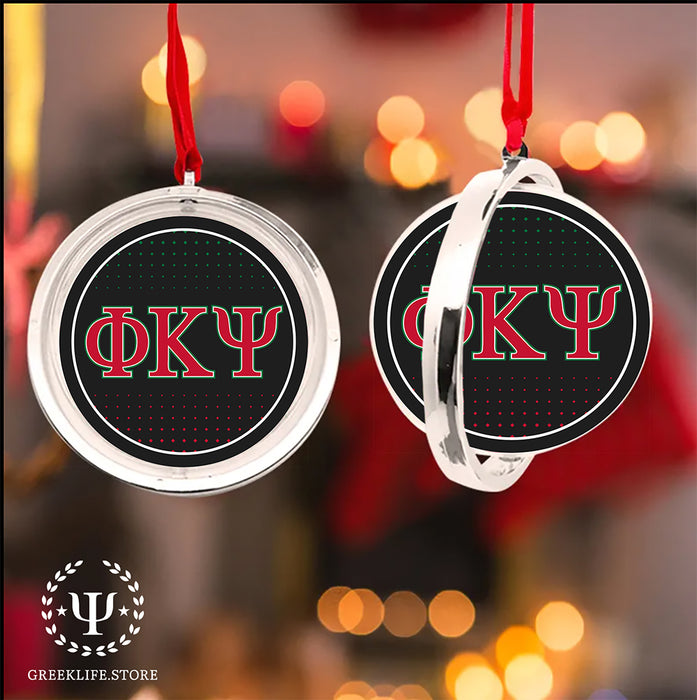 Phi Kappa Psi Christmas Reversible Flat Round Ornament