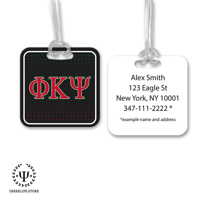 Phi Kappa Psi Luggage Bag Tag (square)