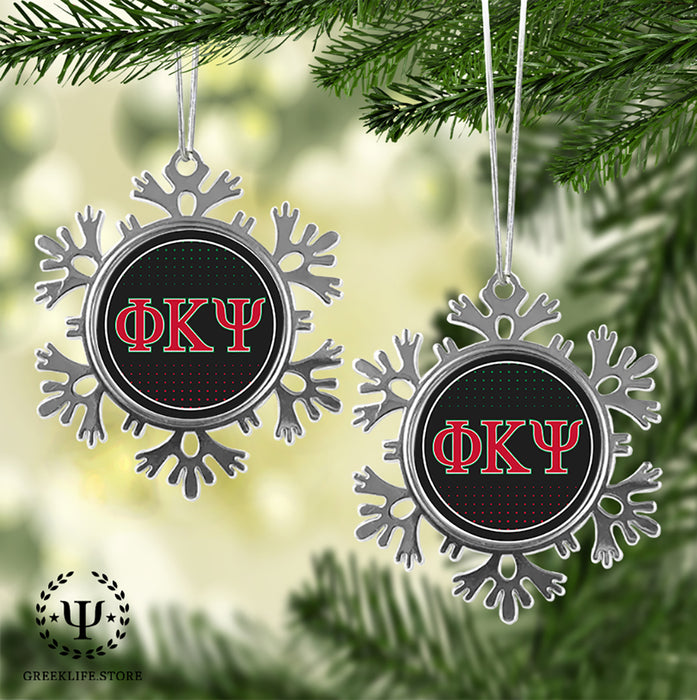 Phi Kappa Psi Christmas Ornament - Snowflake Metal