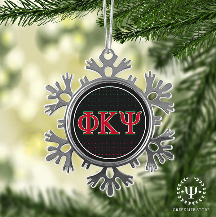 Phi Kappa Psi Christmas Ornament - Snowflake Metal