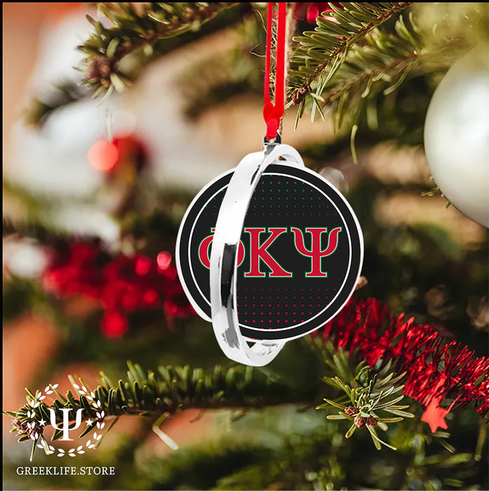 Phi Kappa Psi Christmas Reversible Flat Round Ornament