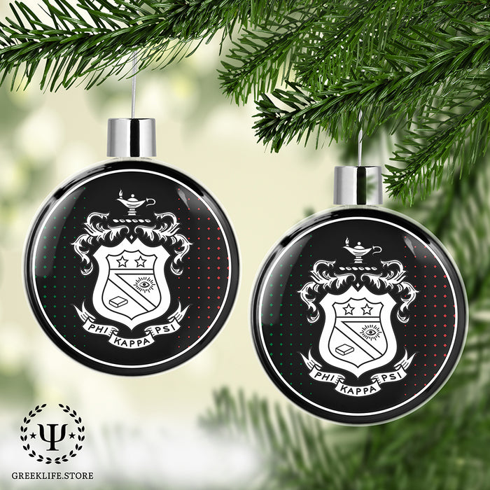 Phi Kappa Psi Christmas Ornament Flat Round