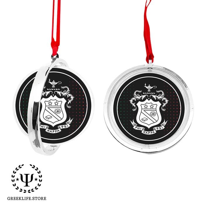 Phi Kappa Psi Christmas Reversible Flat Round Ornament