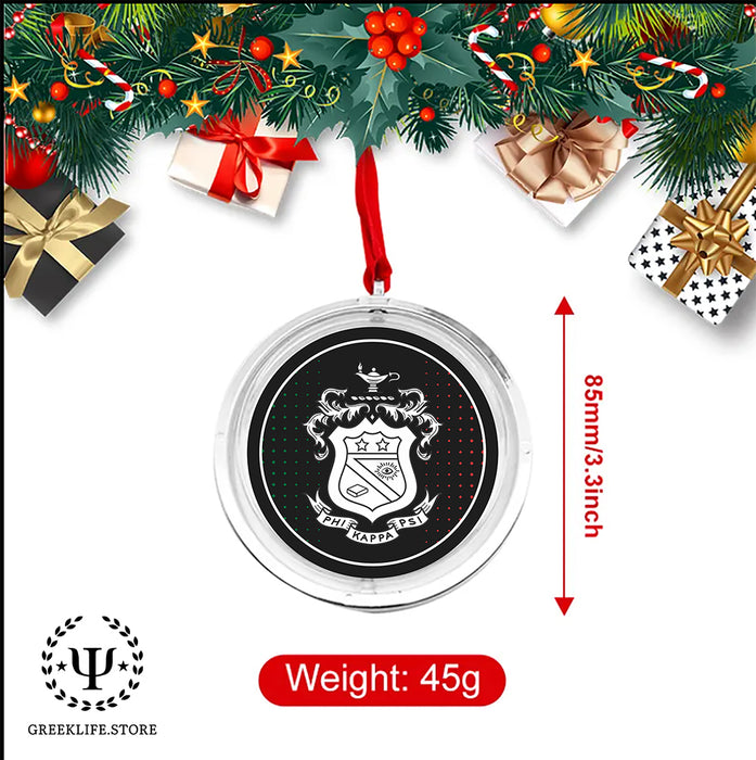 Phi Kappa Psi Christmas Reversible Flat Round Ornament
