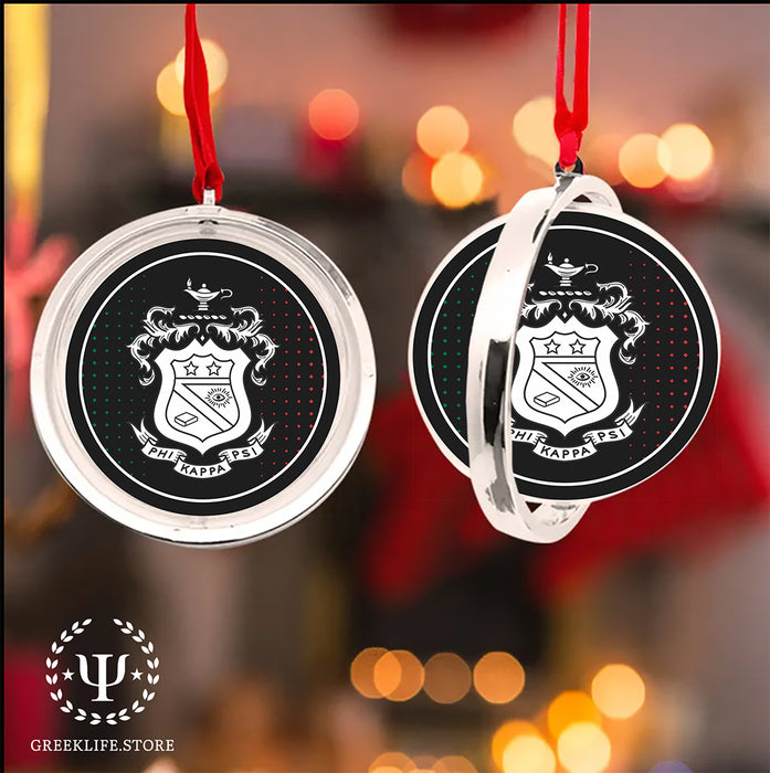 Phi Kappa Psi Christmas Reversible Flat Round Ornament