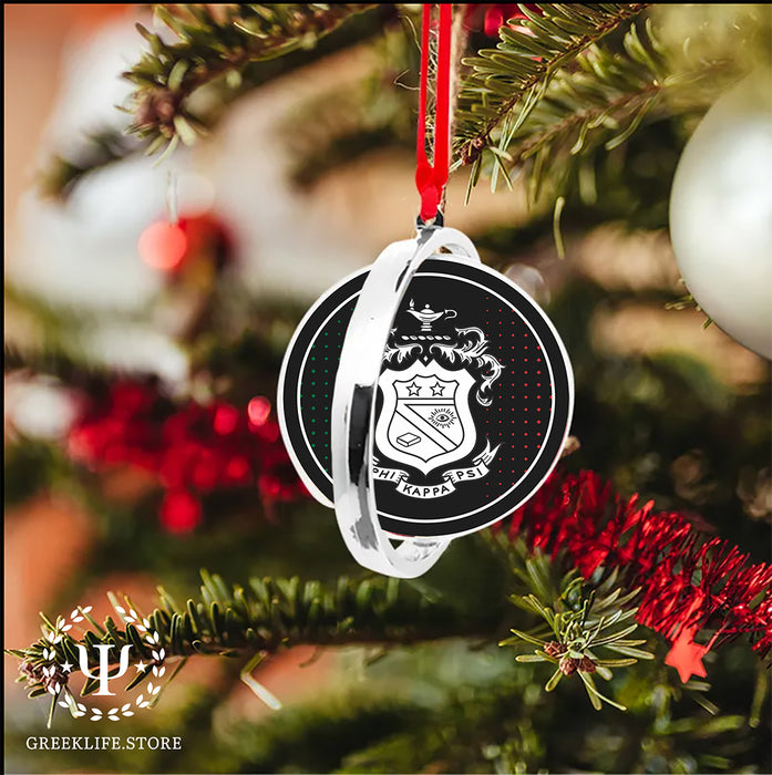 Phi Kappa Psi Christmas Reversible Flat Round Ornament