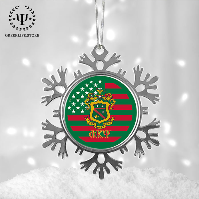 Phi Kappa Psi Christmas Ornament - Snowflake Metal