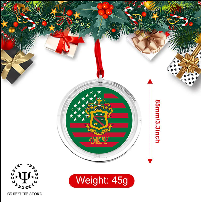 Phi Kappa Psi Christmas Reversible Flat Round Ornament