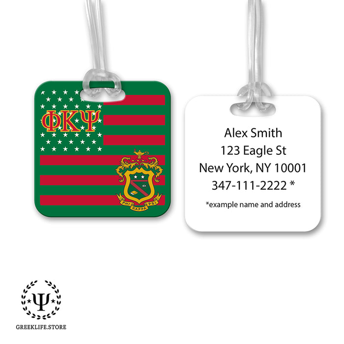 Phi Kappa Psi Luggage Bag Tag (square)