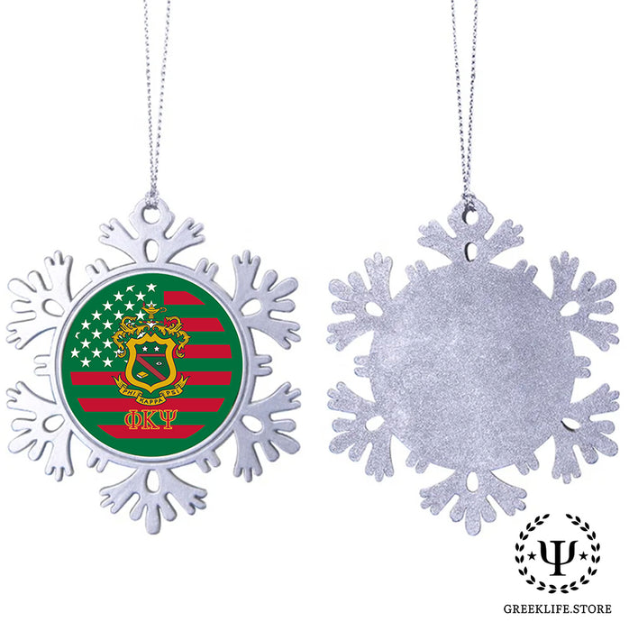 Phi Kappa Psi Christmas Ornament - Snowflake Metal