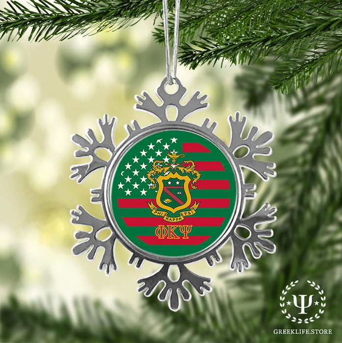 Phi Kappa Psi Christmas Ornament - Snowflake Metal