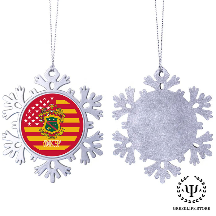 Phi Kappa Psi Christmas Ornament - Snowflake Metal