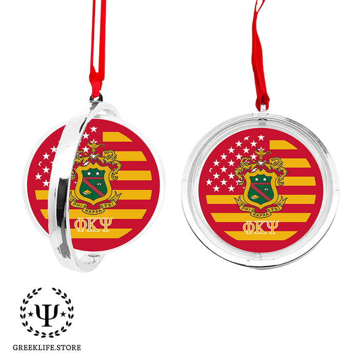 Phi Kappa Psi Christmas Reversible Flat Round Ornament
