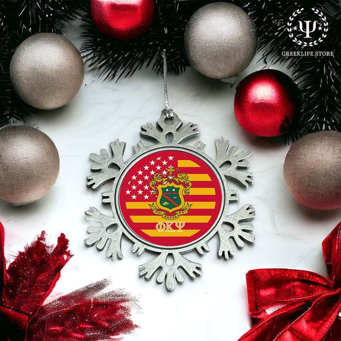 Phi Kappa Psi Christmas Ornament - Snowflake Metal