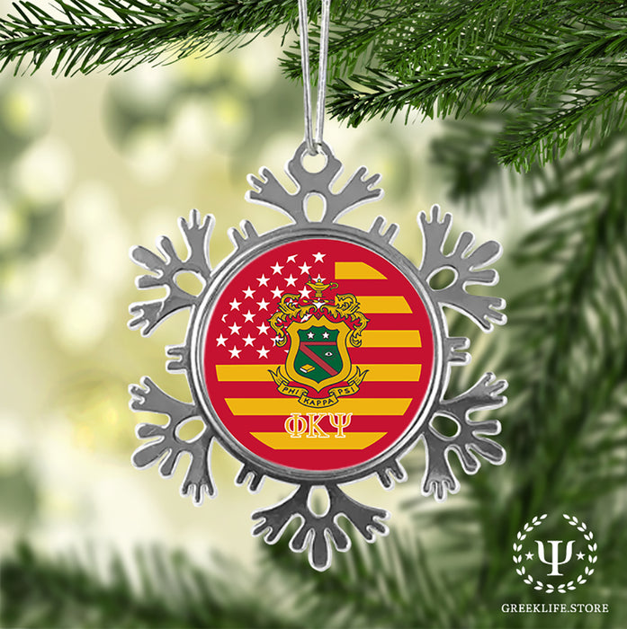 Phi Kappa Psi Christmas Ornament - Snowflake Metal