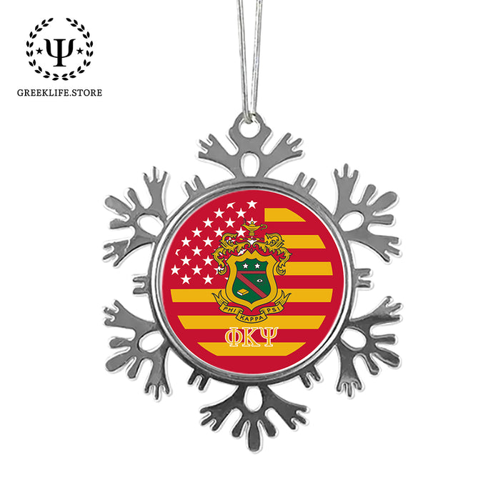 Phi Kappa Psi Christmas Ornament - Snowflake Metal