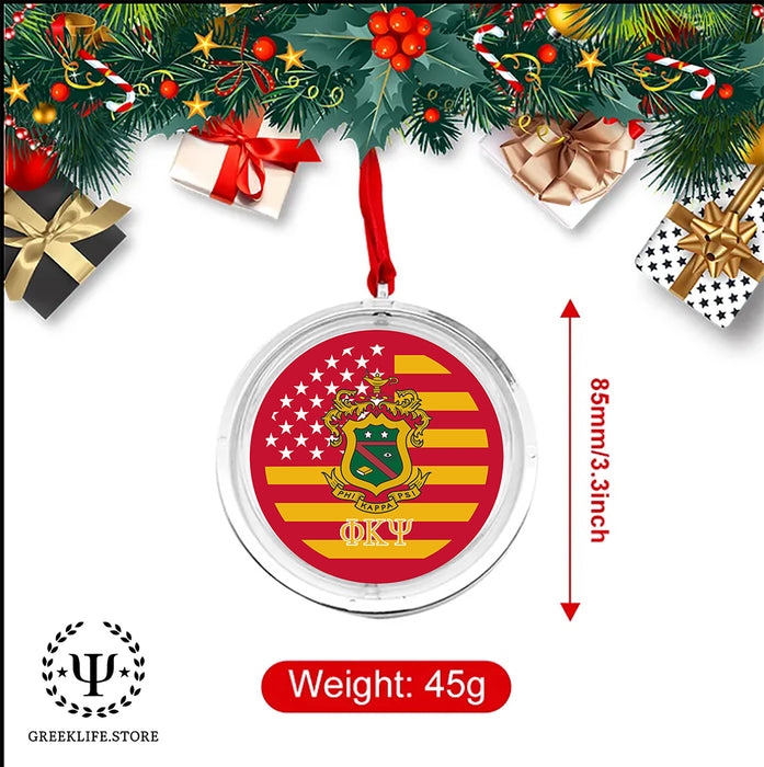 Phi Kappa Psi Christmas Reversible Flat Round Ornament