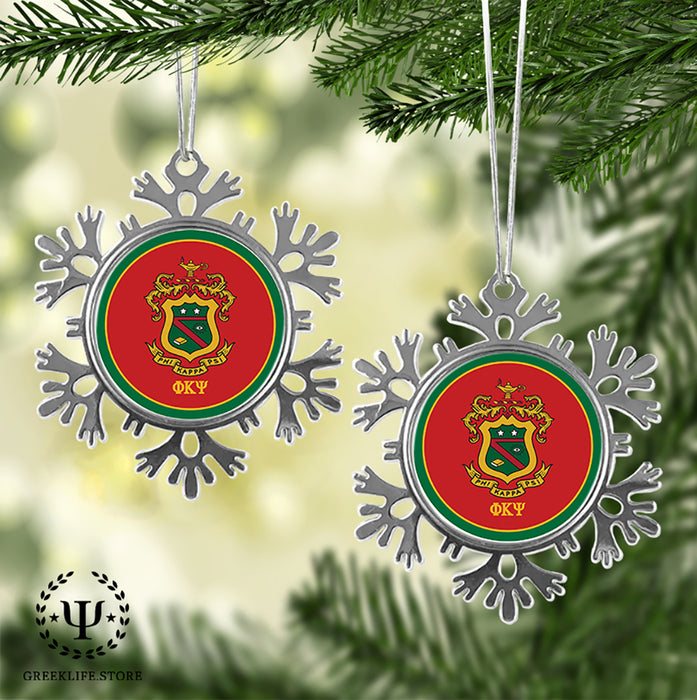 Phi Kappa Psi Christmas Ornament - Snowflake Metal