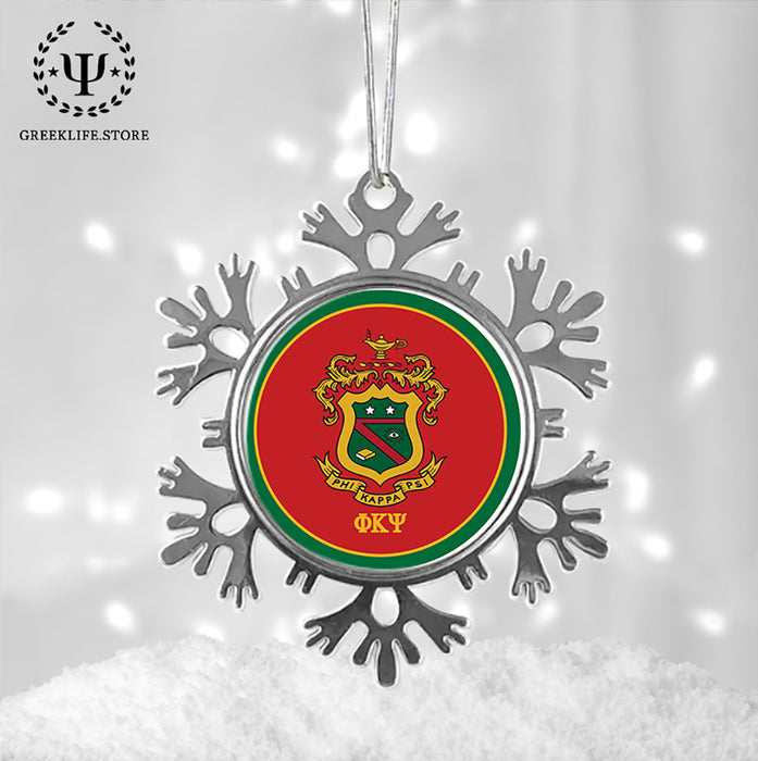 Phi Kappa Psi Christmas Ornament - Snowflake Metal