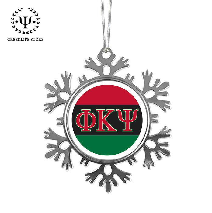 Phi Kappa Psi Christmas Ornament - Snowflake Metal