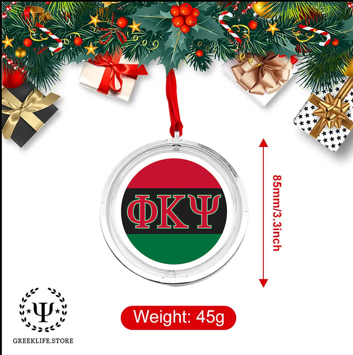 Phi Kappa Psi Christmas Reversible Flat Round Ornament