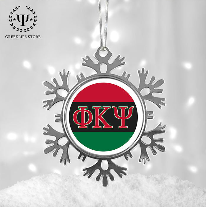 Phi Kappa Psi Christmas Ornament - Snowflake Metal