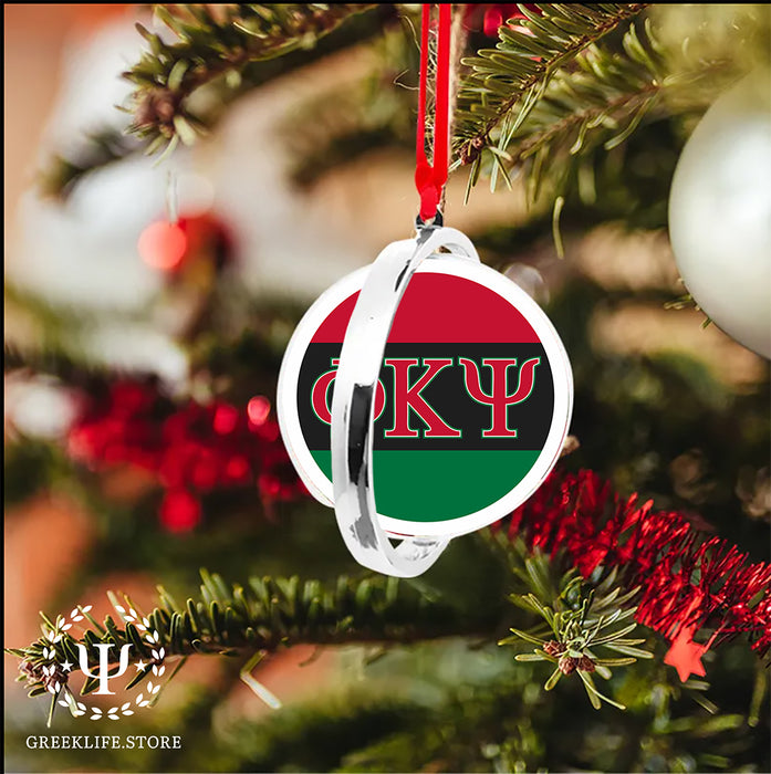Phi Kappa Psi Christmas Reversible Flat Round Ornament