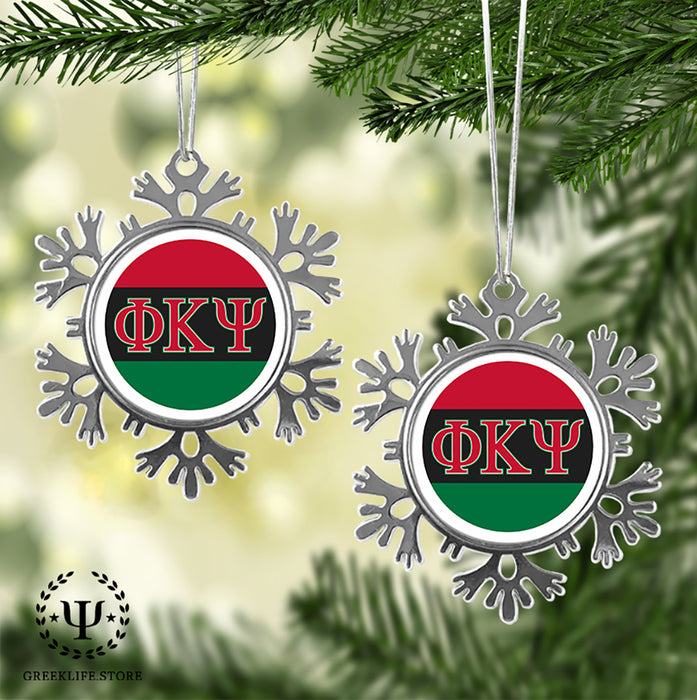 Phi Kappa Psi Christmas Ornament - Snowflake Metal