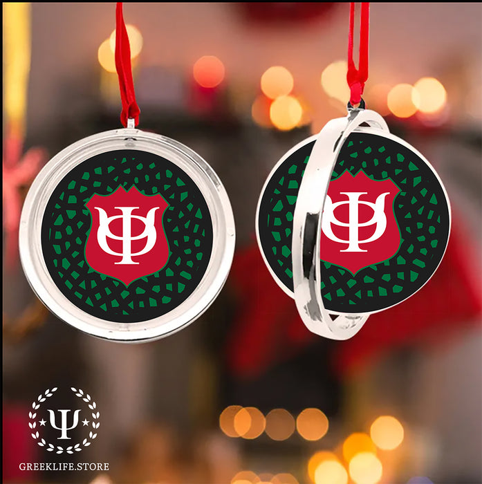 Phi Kappa Psi Christmas Reversible Flat Round Ornament