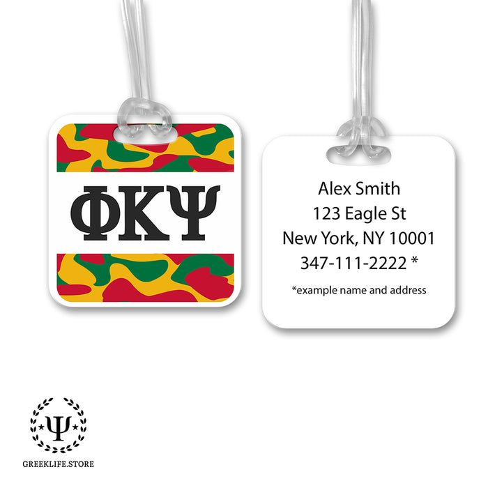 Phi Kappa Psi Luggage Bag Tag (square)
