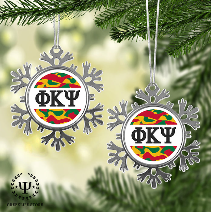 Phi Kappa Psi Christmas Ornament - Snowflake Metal
