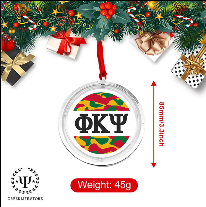Phi Kappa Psi Christmas Reversible Flat Round Ornament