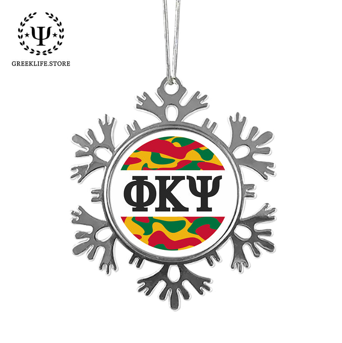 Phi Kappa Psi Christmas Ornament - Snowflake Metal