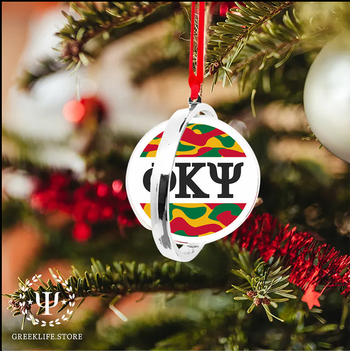 Phi Kappa Psi Christmas Reversible Flat Round Ornament