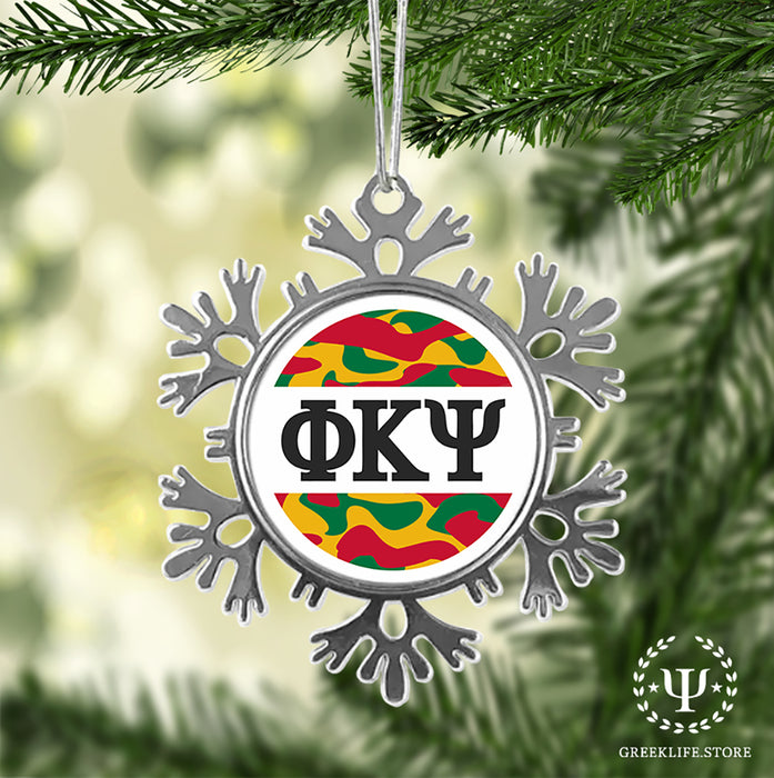Phi Kappa Psi Christmas Ornament - Snowflake Metal