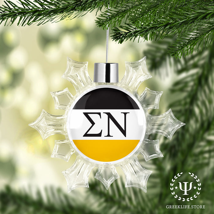 Sigma Nu Christmas Ornament - Snowflake